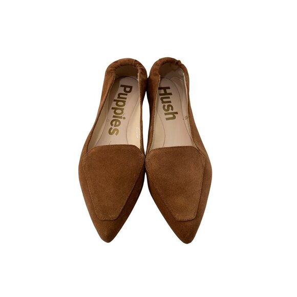 Hush Puppies Womens Brown Suede Slip On Pointed Toe Flats Shoes Size 9.5M NEW - Picture 7 of 16